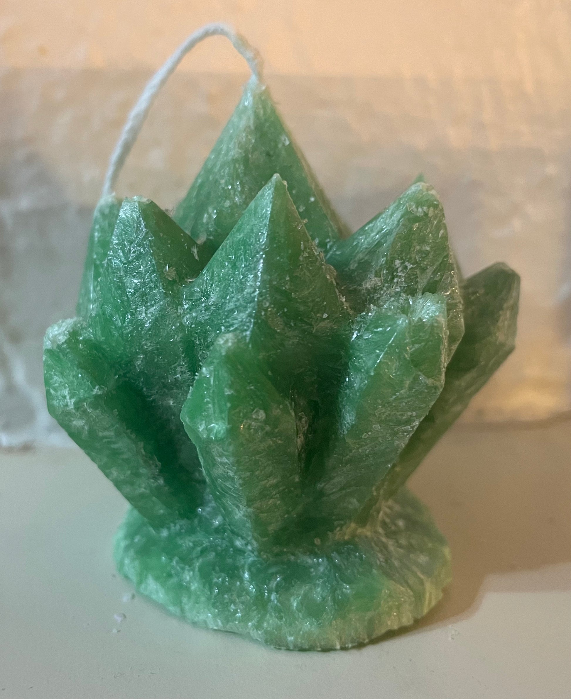 Green Crystal Candle